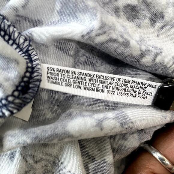 Soma Blue/White Weekend Soft Jersey Bra Dress - Size Medium (EUC) - Picture 8 of 8